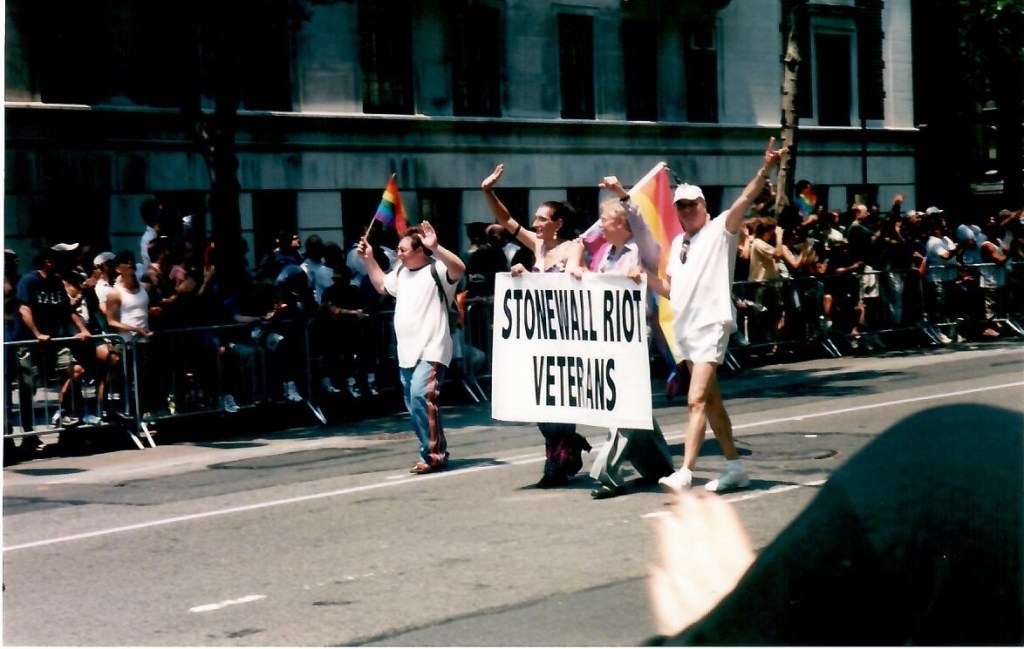 Veterans of the Stonewall Uprising marching in New York City's Pride Parade, June 2000.